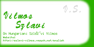 vilmos szlavi business card